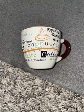 Cappuccino Coffee Mug with Brown Handle - Unbranded